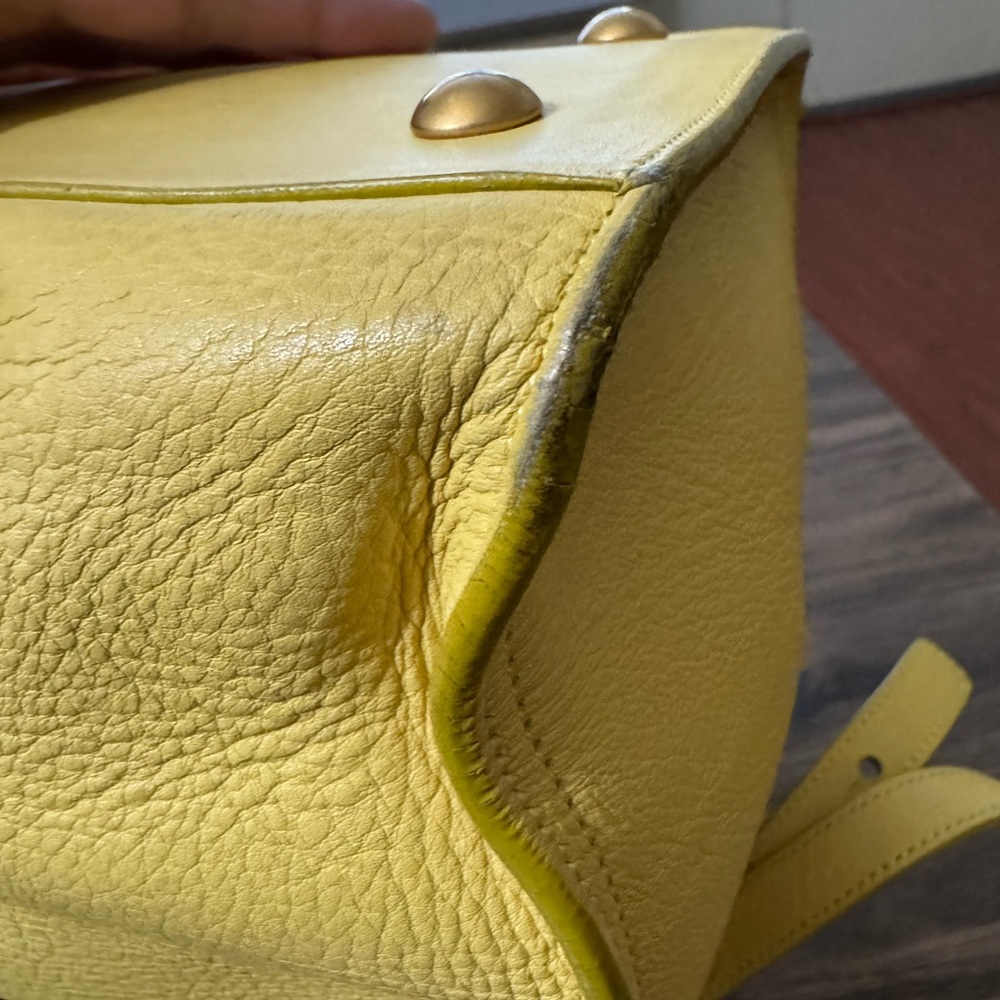 Saint Laurent Yellow Satchel with Structured Design - Picture 4 of 7